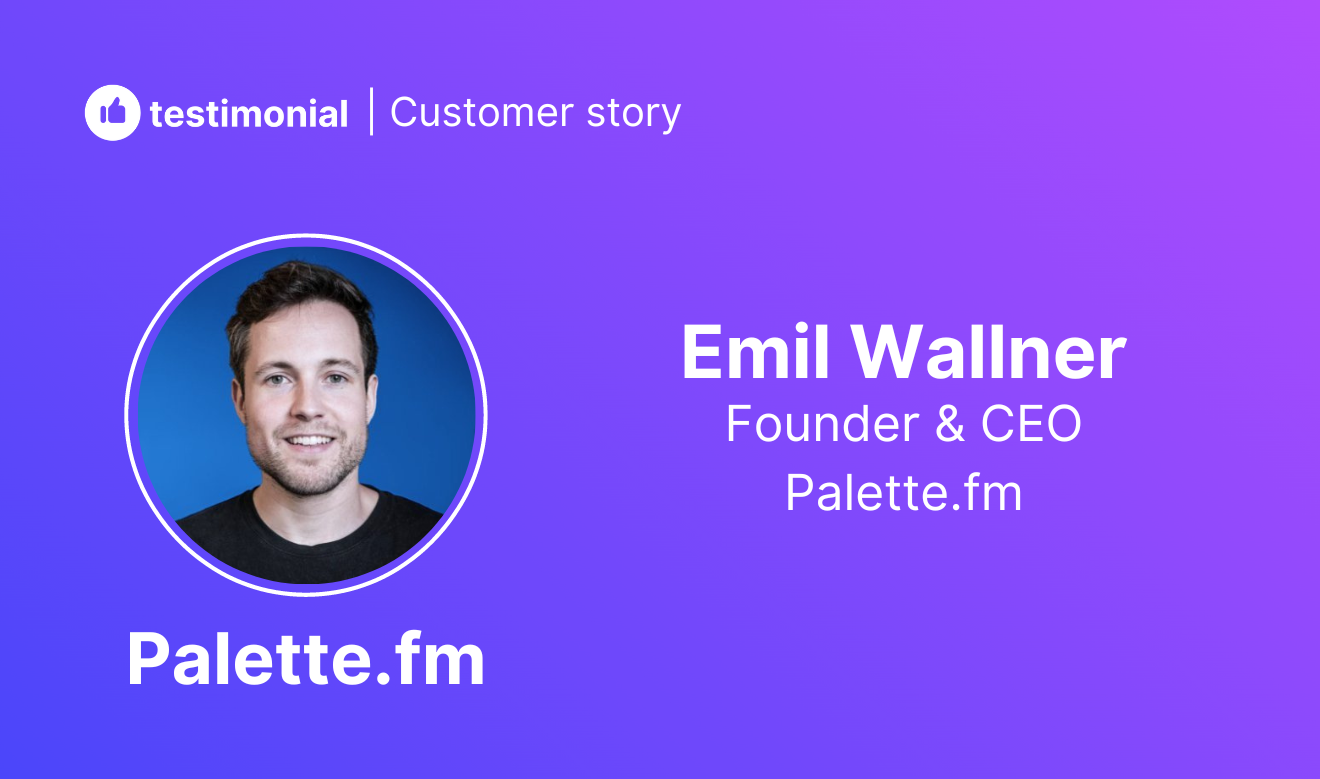 How Palette.fm uses Testimonials to grow their AI Tool