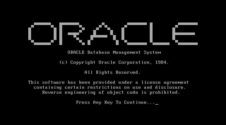 An early version of Oracle Database, via AMIS