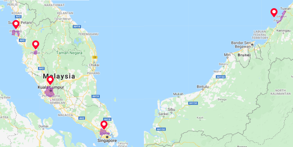 📍Klang Valley, Penang, Ipoh, Johor & Kota Kinabalu
