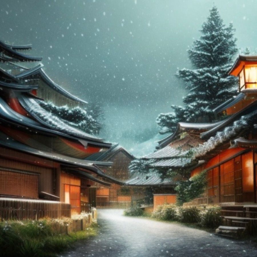 AI Prompt: a quiet village in the countryside of Japan