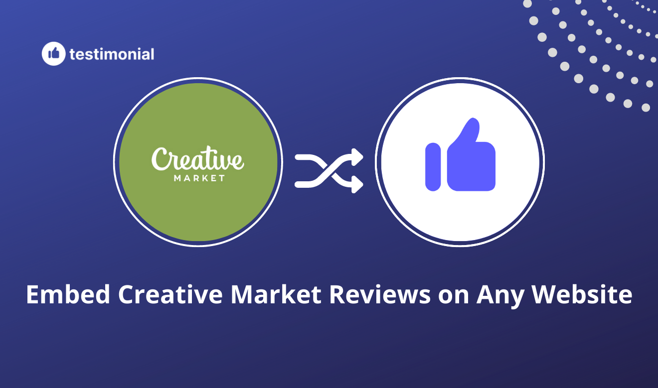 How to embed Creative Market Reviews on Your Website