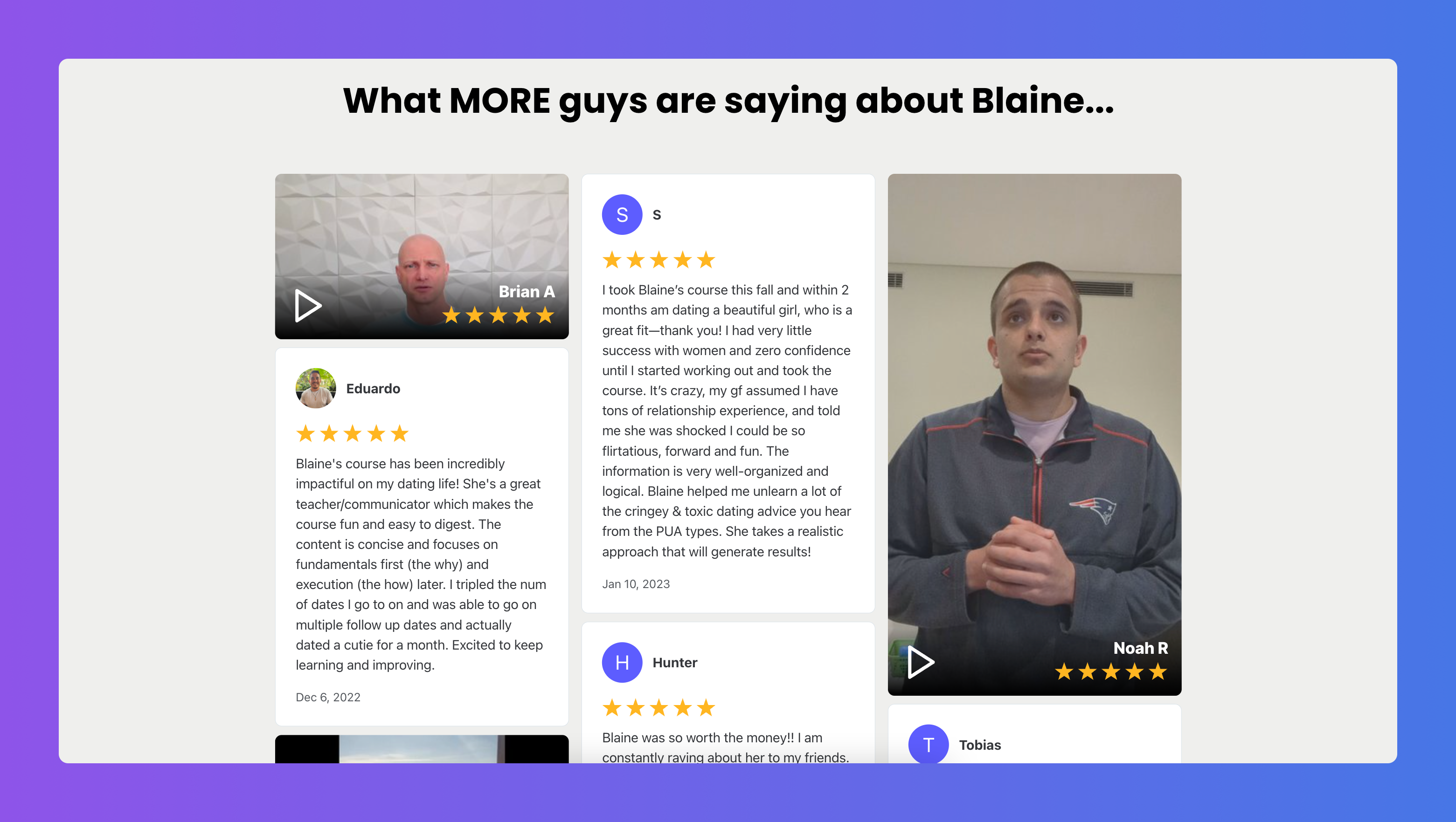 Datingbyblaine.com Wall of Love