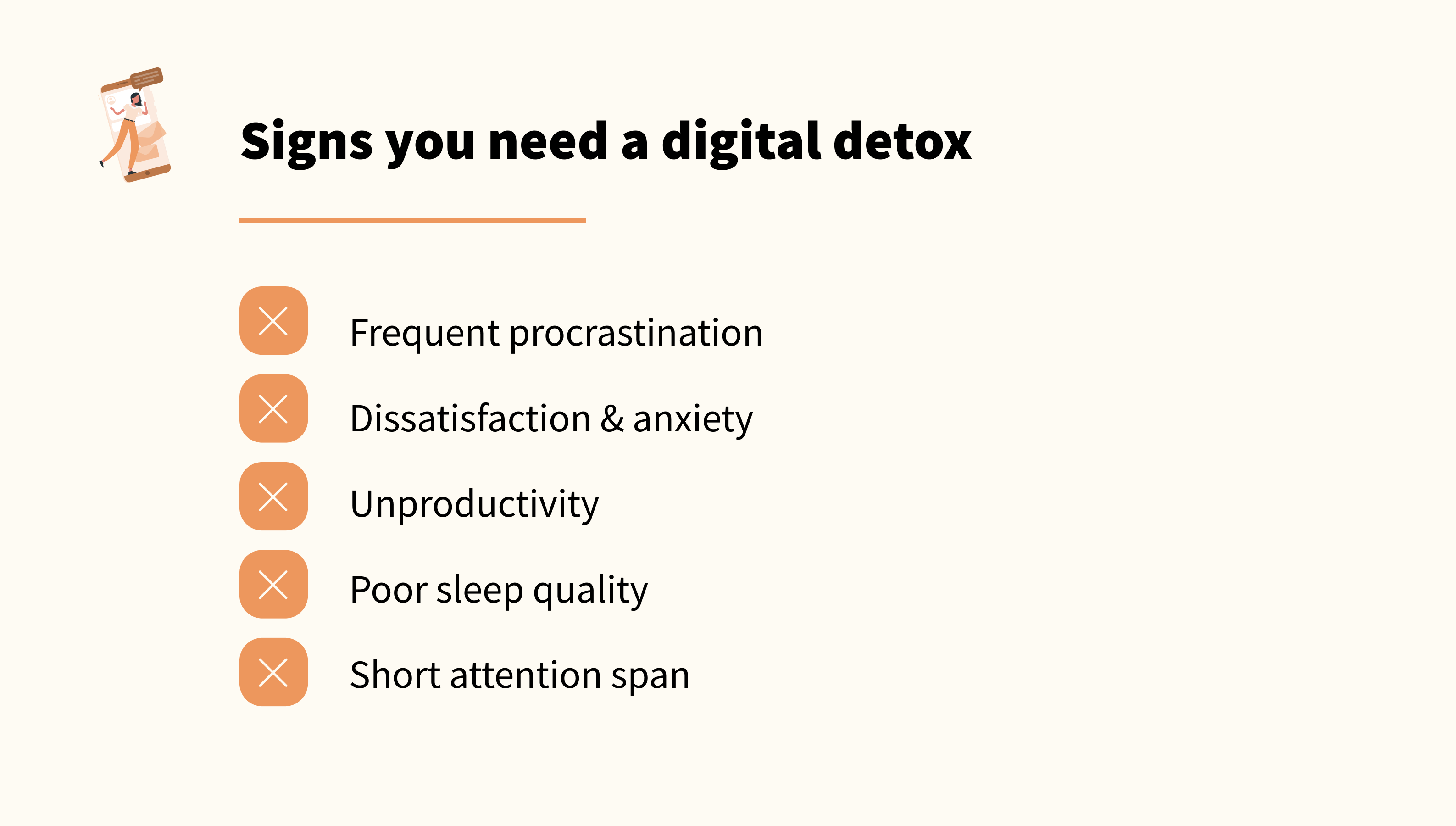 Symptoms you need a digital detox list