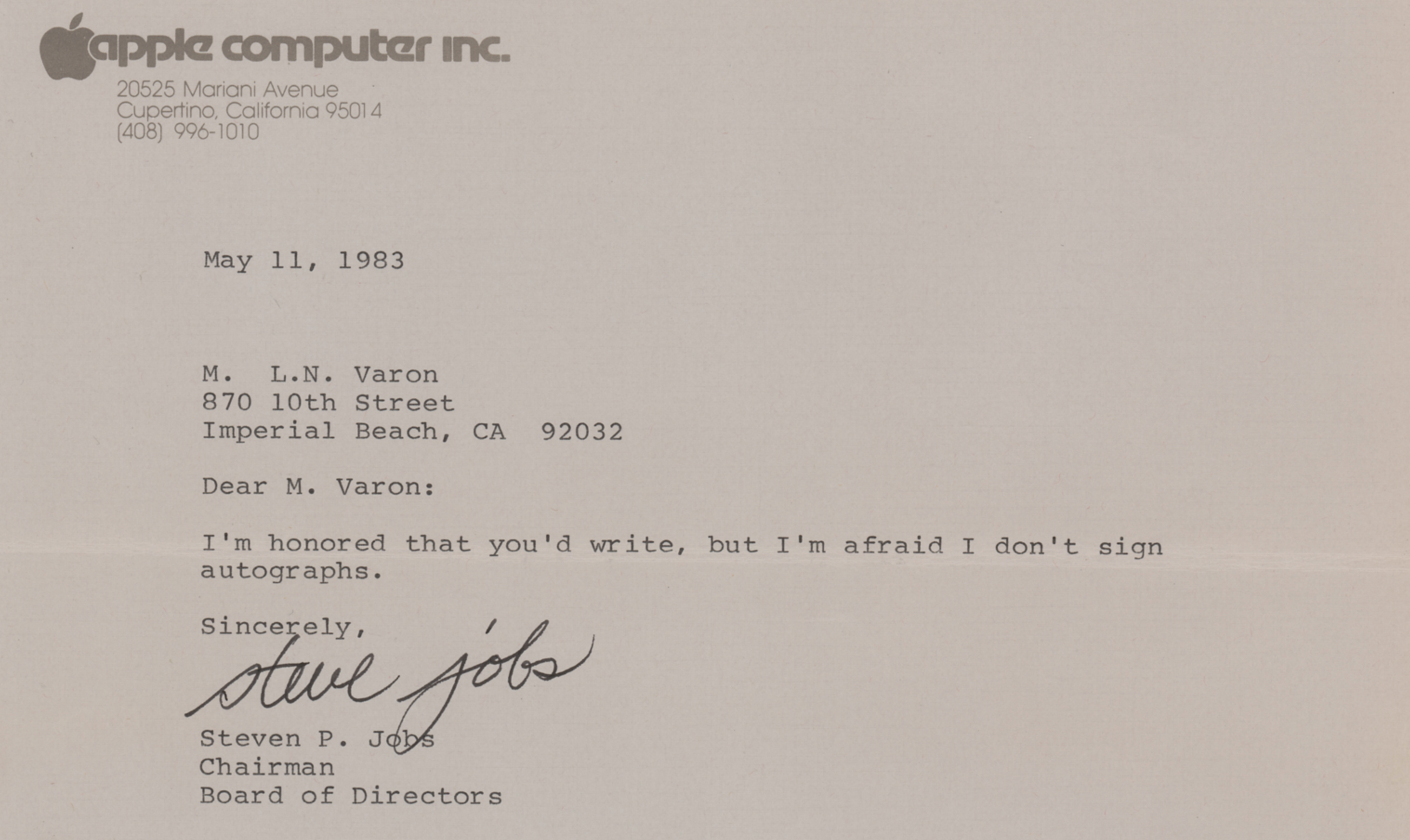 A signature and the authenticity it granted made this paper worth nearly half a million dollars (via RR Auctions)