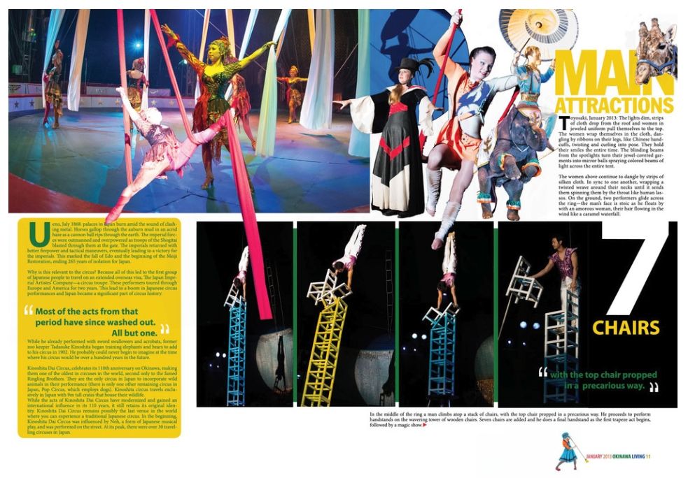 Shots from a live Kinoshita Circus. Okinawa, Japan.