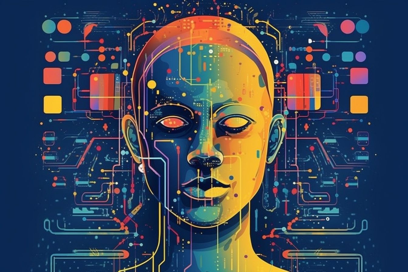 AI-generated illustration. MJ prompt: I can’t stop thinking how #generativeai tools have become my ever-present, non-judgmental assistant, editor, collaborator, teacher, and muse. So #grateful for this transformative technology! 🧠💭✨ --ar 3:2 --v 5 --s 750