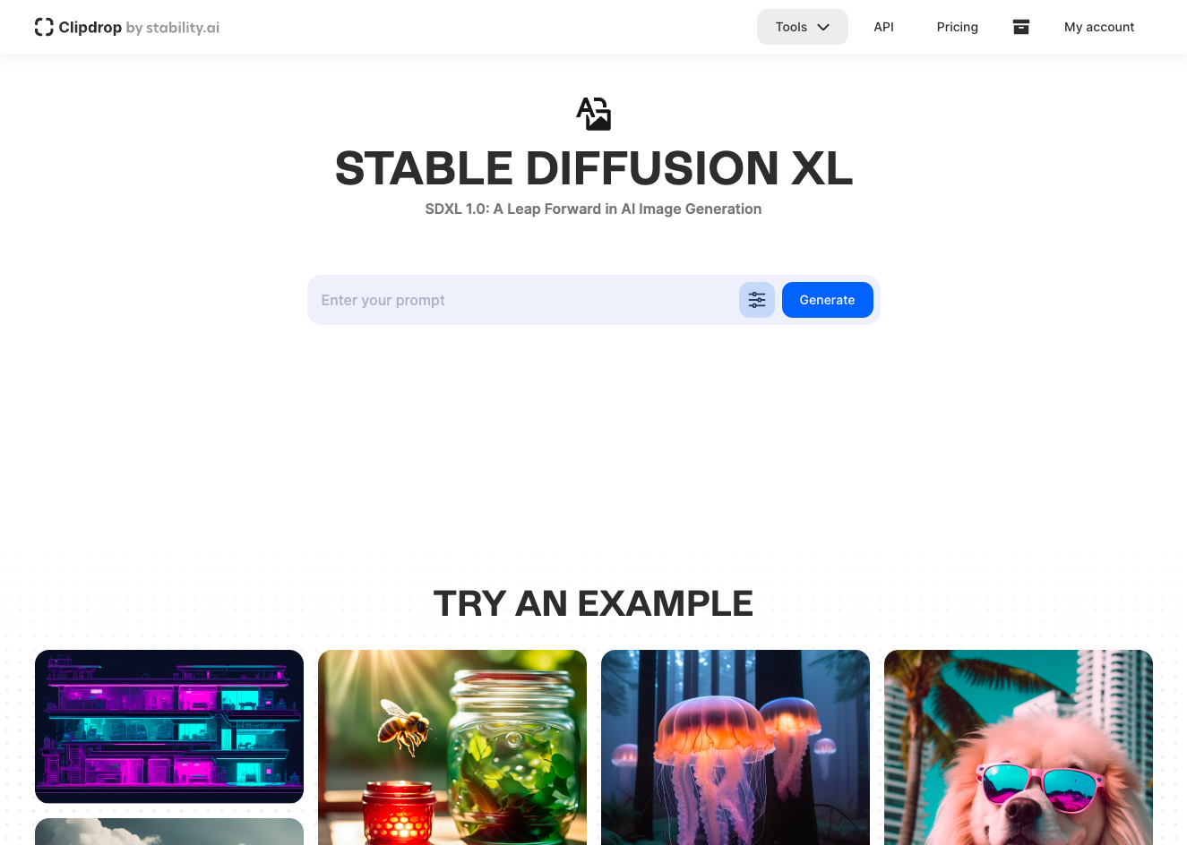 https://clipdrop.co/stable-diffusion
