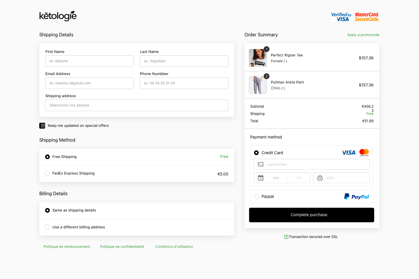 One of the first designs for the mainstream Checkout X product