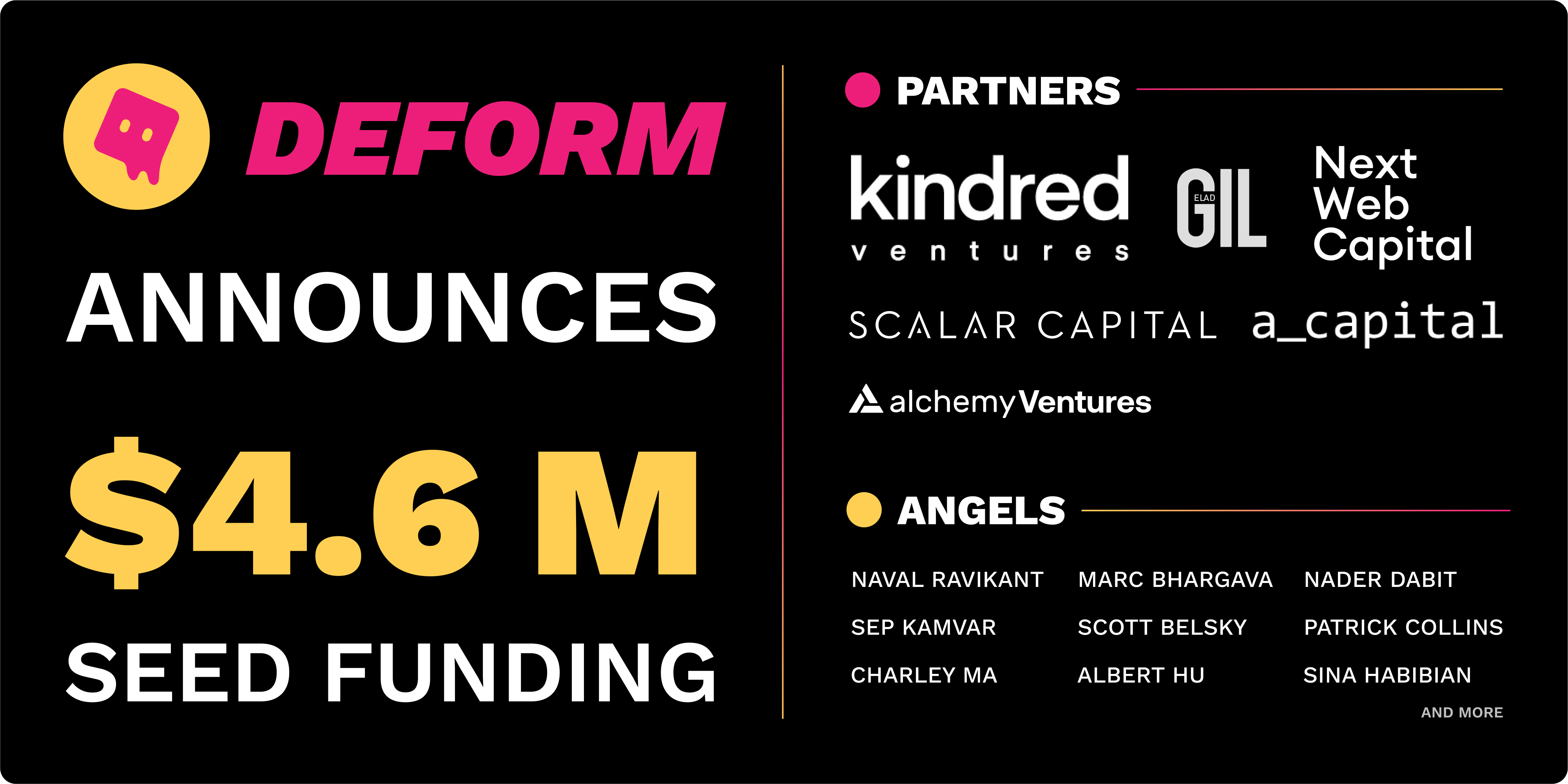 Announcing DeForm’s $4.6M Seed Round
