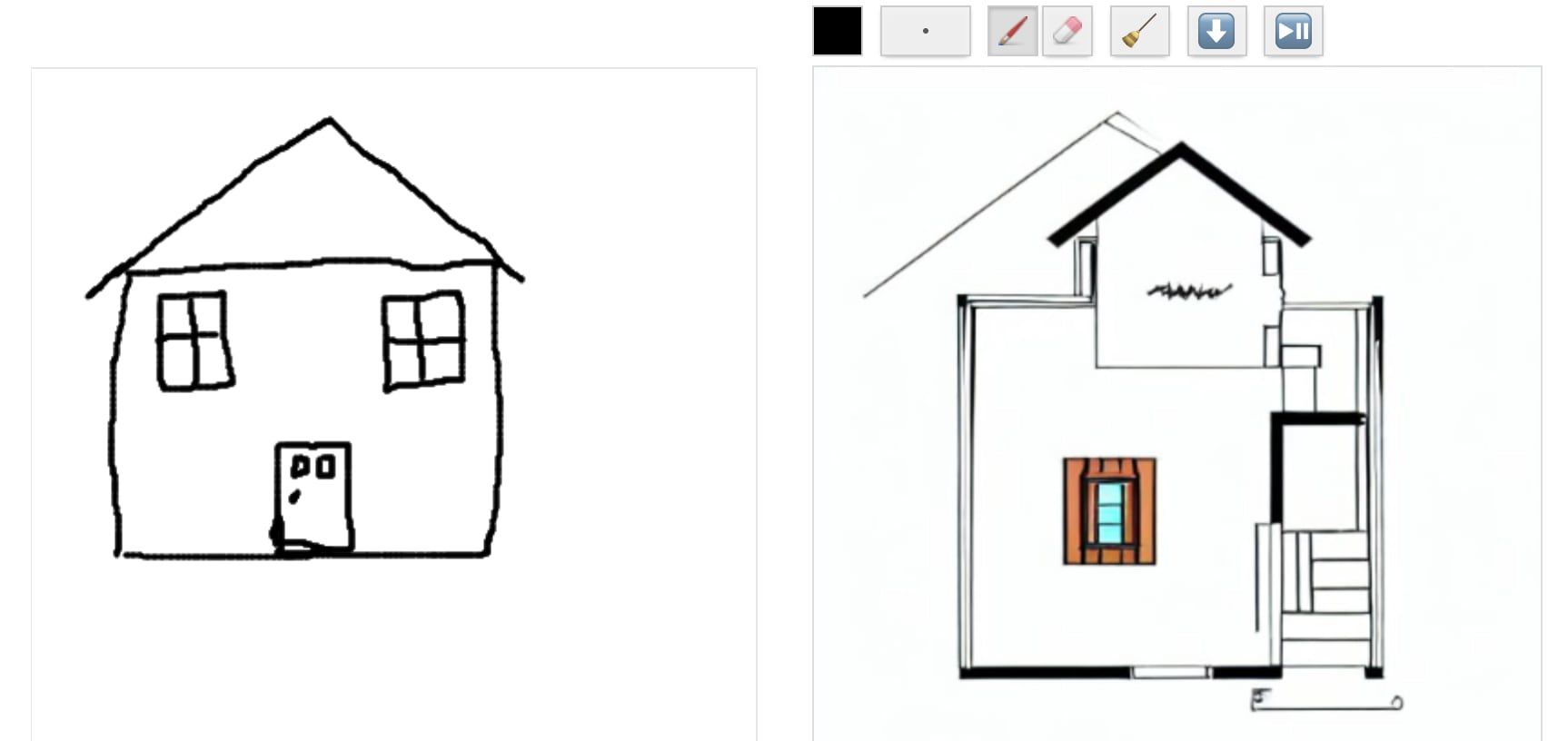 Diffuse The Rest completed version of a basic house shape.