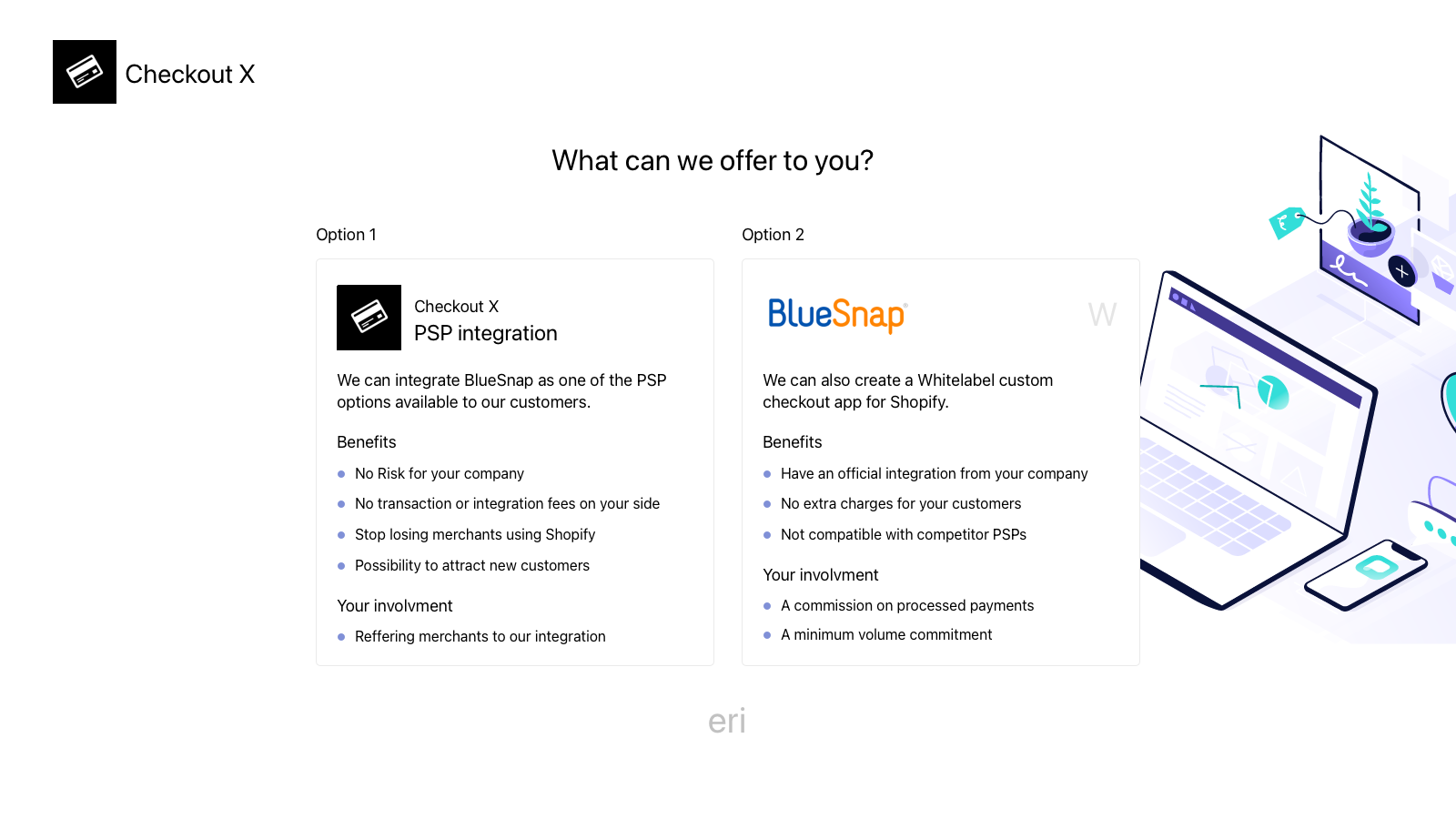 Actual slide from my presentation to BlueSnap